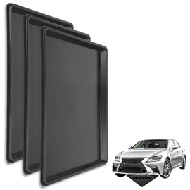 3 Pcs Extra Large Oil Drain Pan for Under Car - 35.4 x 24 x1.4 inches, Durable Plastic Auto Oil Change Drain Tray, Oil drip pan for Garage Floor, for Under-Vehicle Plastic Oil Drain Pan