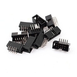 uxcell 10pcs 90 Degree 10 Pin 2.54mm Male JTAG Socket Connector Box Header