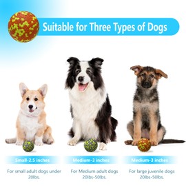 2 Stück Hundespielzeug Ball Unzerstörbar Dehnbar Hundeball mit Körnigen Rutschfesten Oberfläche Solider Interaktives Hundebälle Ball Wasserspielzeug Hund für Kleine Mittlere Große Hunde Haustiere