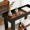 ZEXVIDA Narrow Side Table, 3-Tier Side Table, Rustic Farmhouse Narrow