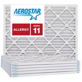 Aerostar 16 x 25 x 4 MERV 8 Pleated Air Filter, Pleated (Pack of 6)
