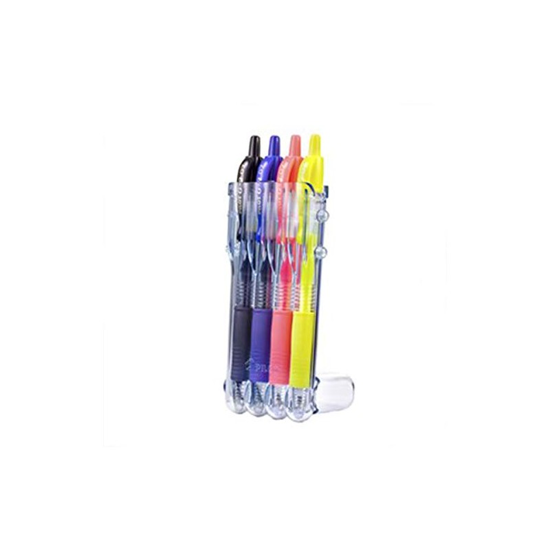 Pilot Set2Go G207 Retractable Gel 0.7mm Assorted (Pack of 4)
