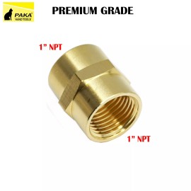 PAKA HAND TOOLS  1" NPT Thread Female Hex Union Brass Coupling Fitting