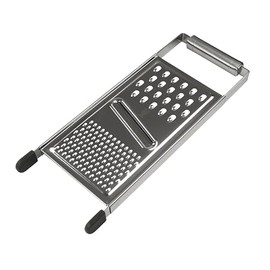 Chefkoch trifft Fackelmann Universal Grater - High Quality Stainless Steel, Non-Slip Feet, Ideal for Coarse and Fine Grating, Dishwasher Safe