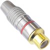 tunghey 6Pack RCA Plug Connectors Coaxial Cable Audio Adapter Gold