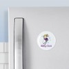 CafePress Skiing Chick Magnets 2.25" Round Magnet, Refrigerator Magnet