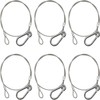 6 Pcs Stage Lighting Safety Cables with Spring Hook Glue