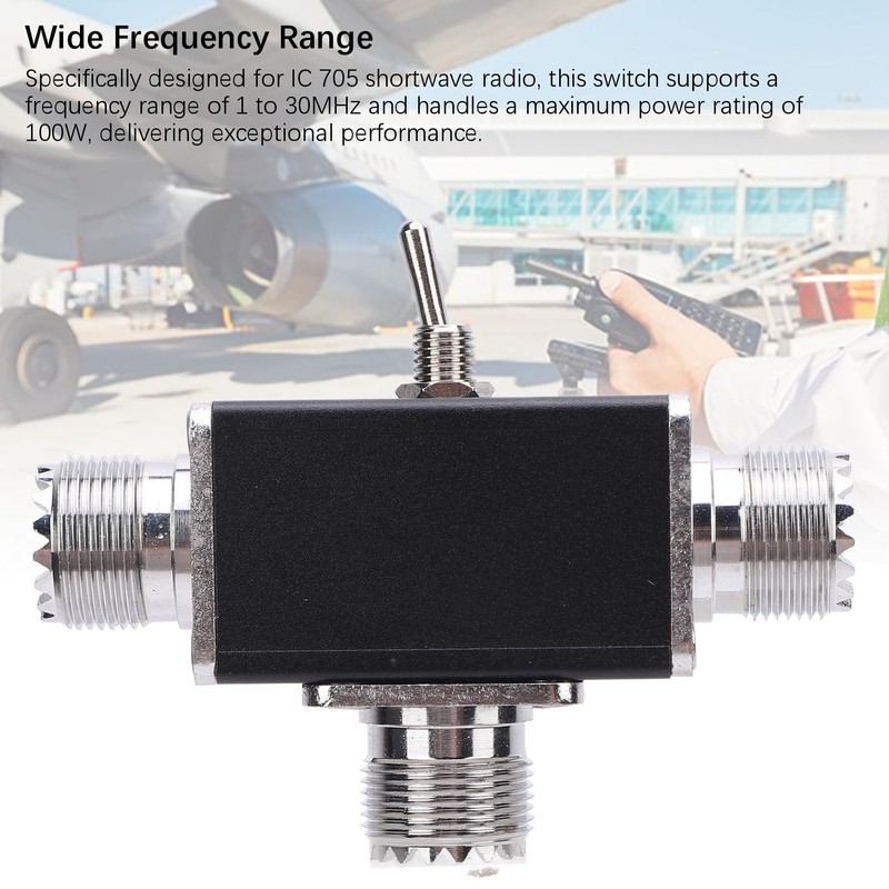 2 Way CB HAM Aluminum Alloy Antennae Coaxial Switch, 100W