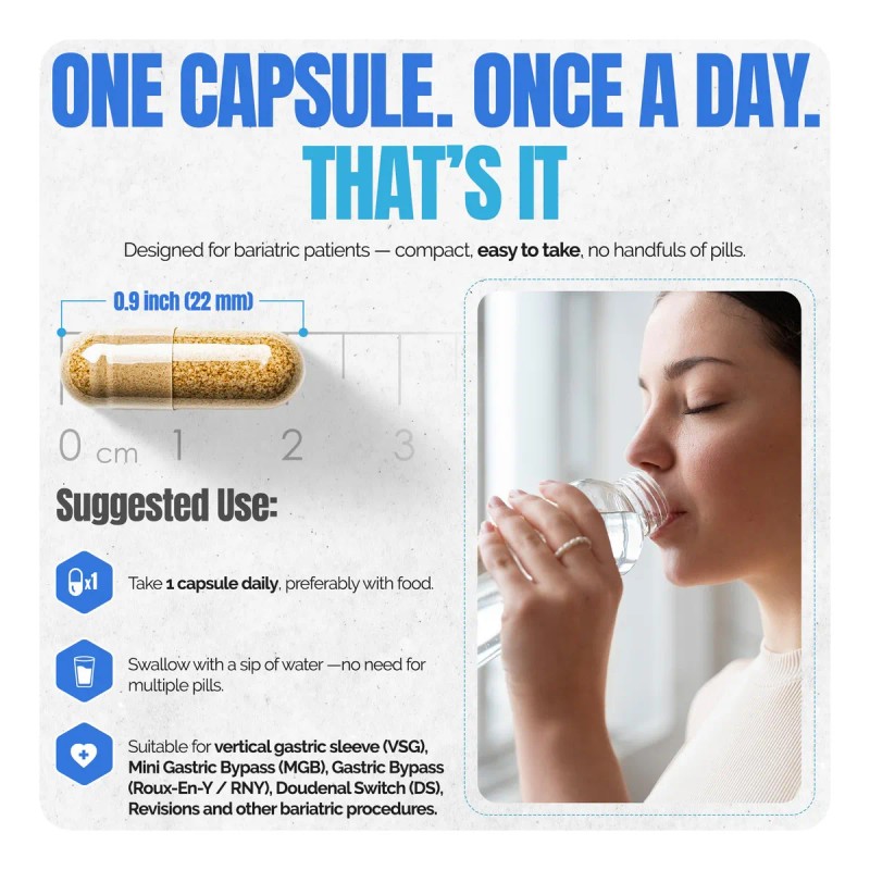 Shiny Leaf Baritrico Multivitamnico Hierro 180 Cpsulas