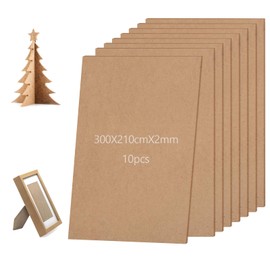 MDF Wood Board 2mm Thick, 8Pcs 30x21cm Crafts Hardboard Sheets，Chipboard for Art, Painting Board, Fiberboard Medium Density, Drawing Blocks for Laser Engraving, Decor, Modelling