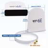 Bingfu WiFi 6E Antenna Tri-Band 2.4GHz 5GHz 6GHz MIMO RP-SMA