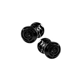 Blackline 2 x Alloy Double Flared Ear Lobe Plugs, Stainless Steel