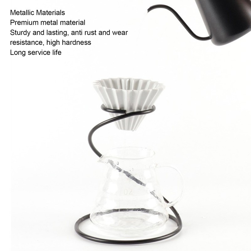 Coffee Dripper Stand Professional Metal Rustproof Sturdy Construction Reusable Pour