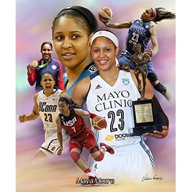 Maya Moore by Wishum GregoryArt, Wall Print Poster, Paper Size 20" x 16" Image Size 20" x 16" (4318)