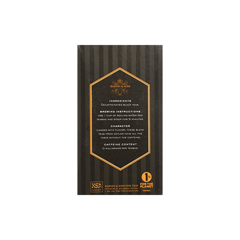 Harney and Sons Decaf Ceylon, Decaf Black 20 Teabags per