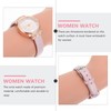 KESYOO Women's Wristwatch, Leather Strap, Fashion Watch, Gift, Black, Pink