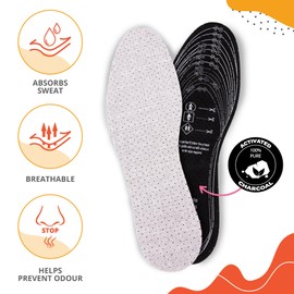SULPO 3 pairs Set different anti-sweat insoles - Refreshing and comfort insoles men and woman - Anti-odour shoe inserts for casual, work and sport shoes - Hygienic insoles set - Breathable - Trimmable