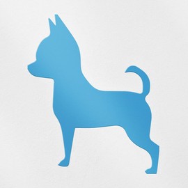 Transparent Decal Stickers of Chihuahua 2 (Azure Blue) Premium Waterproof Vinyl Decal Stickers for Laptop Phone Accessory Helmet Car Window Mug Tuber Cup Door Wall Decoration ANDSKUS014774BE080322