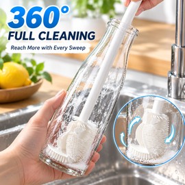 Silicone Bottle Cleaning Brush for Cups & Containers – Flexible 360° Cleaning Design for Everyday Kitchen Use