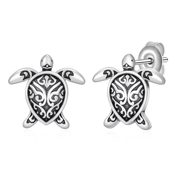 Daixiya Turtle Earrings 925 Sterling Silver Turtle Stud Earrings Turtle