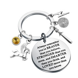 WSNANG Camp Half Blood Keychain Horse Pendant Charm Bracelet Necklace Greek Mythology Lover Jewelry Gift for Fans (Horse KC)