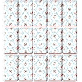 IHR Bulk 4 Ply Handkerchiefs - Winter Dotty Light Blue (Pack of 15)