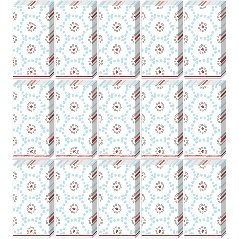 IHR Bulk 4 Ply Handkerchiefs - Winter Dotty Light Blue