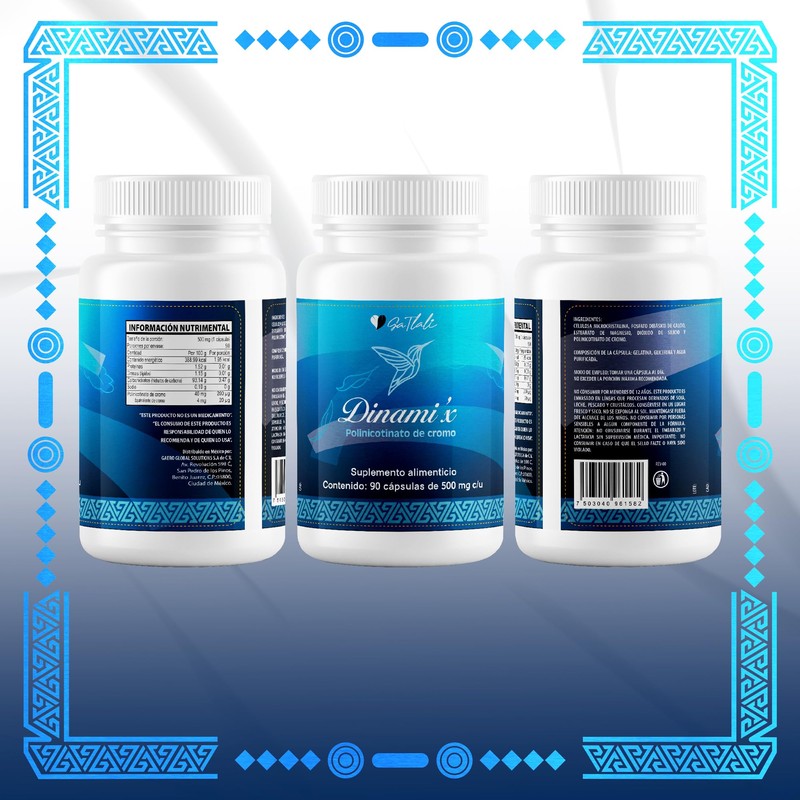 Polinicotinato De Cromo 500mg 90 Caps | Suplemento Nutricional |
