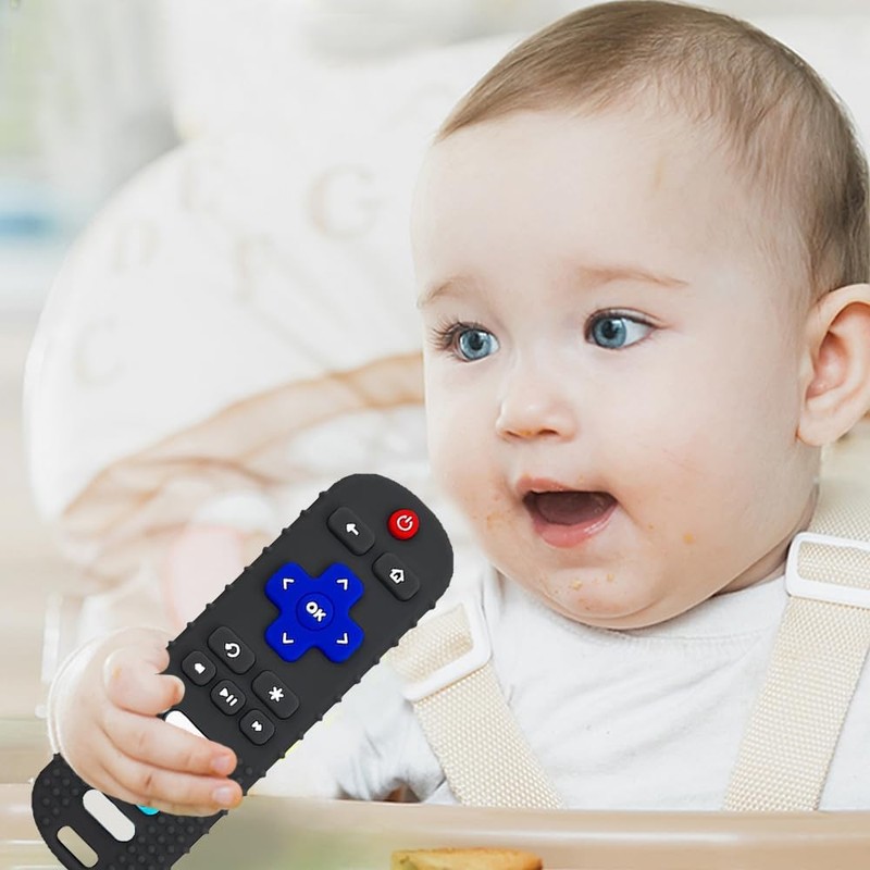 Silicone Baby Teething Toys,TV Remote Control Shape Teething Toys,Remote Teether