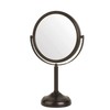 JERDON Two-Sided Tabletop Makeup Vanity Mirror - 10X-1X Magnification &