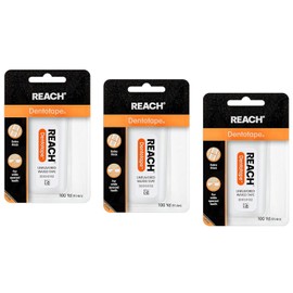 Reach Dentotape Unflavored Waxed Floss, 100yd (Pack of 3)
