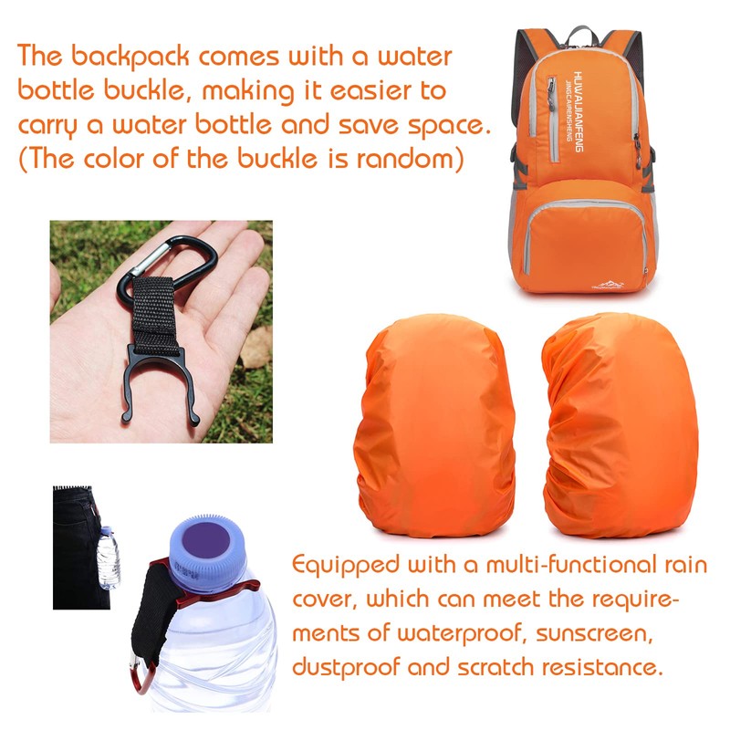 Lywencom Hiking Backpack,30l sporty lightweight folding waterproof ultralight backpack for