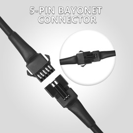 4 piece 70 inch/5.90FT 5-Pin RGBW LED Rock Lights Extension Cord Cable Wire Set IP68 Waterproof Durable Bottom Light powerstrip Harness, Nylon Extension Cords for Jeep Truck Golf Cart ATV Motorhome RV