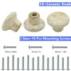 Renashed 10 Pack 1.2" Ceramic Knobs Door Handle Cabinet Drawer