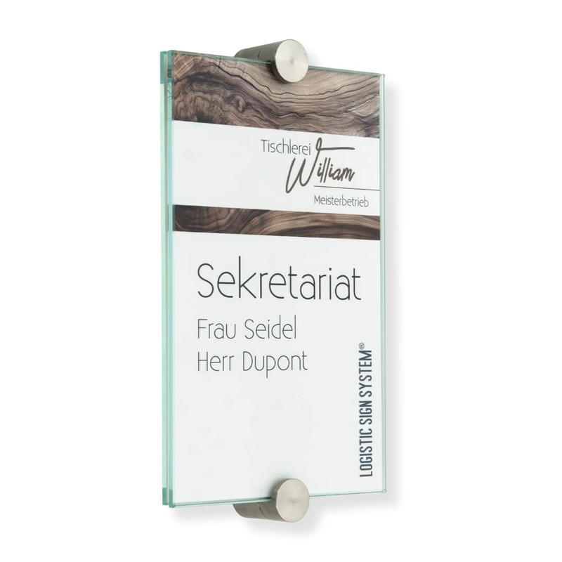 Logistic Sign System Glass Door Sign, Vitrum K2, Clamp Holder
