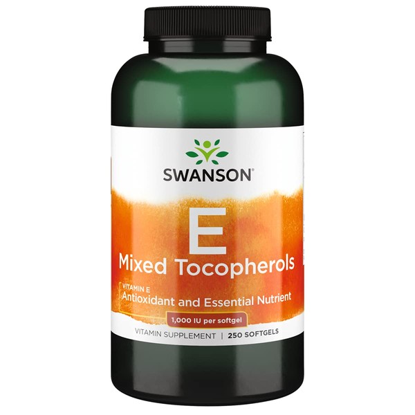 Swanson Vitamin E Mixed Tocopherols 1000 Iu (671.1 Milligrams) 250 Sgels