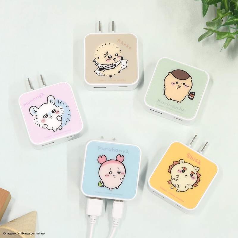 Gourmandies CK-03F Chiwa, USB/USB Type-C AC Adapter, Kurumanju