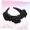COLLBATH Cloth Rose Hair Band for Women Solid Flower Headband