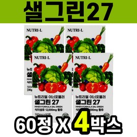 Dietary Fiber Tablets Dietary Fiber Lactic Acid Bacteria Salgreen 27 Fruit and Vegetable Fermentation Enzyme Powder 60 Tablets 4 Boxes / 식이섬유정 식이섬유유산균 샐그린27 과채발효효소분말 60정 4박스