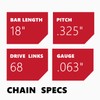 KAKEI Stihl Chainsaw Chain 18 Inch .325" Pitch .063" Gauge