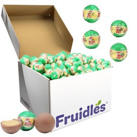 Fruidles Christmas Kringles Peanut Butter Balls, Milk Chocolate Party Bag Fillers, Individually Wrapped Foils, Resealable Bag, Kosher Certified Dairy (5 Pounds (Bulk))