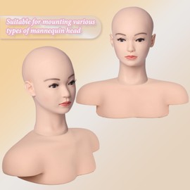 Mannequin Head Stand, Shoulder Mannequin Cosmetology and Hairdressing Training in Home and Salon Settings Shoulder Support, Shoulder Model Professional Mannequin Head Display Stand Base