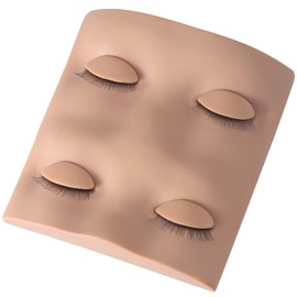 Pretty memory Lash Mannequin Head with 2 Pairs of Removable Practice Eyelids, Realistic Eyelash Mannequin Head, Soft-Touch Lash Extension Supplies for Practice