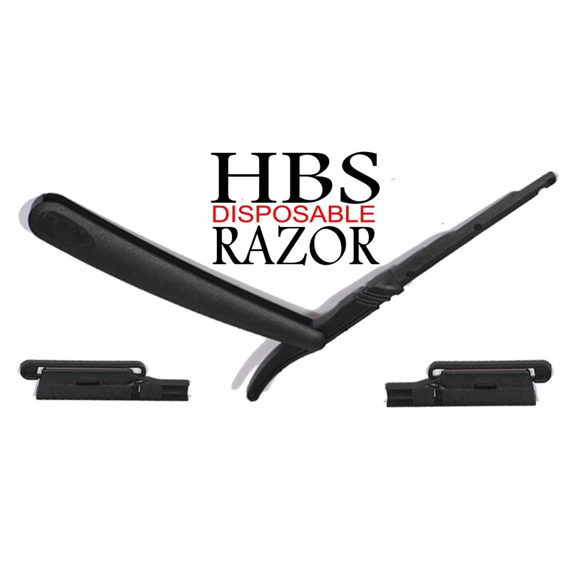 HBS Disposable Razor Heads, With Safety-Lock For Professional Barber Use