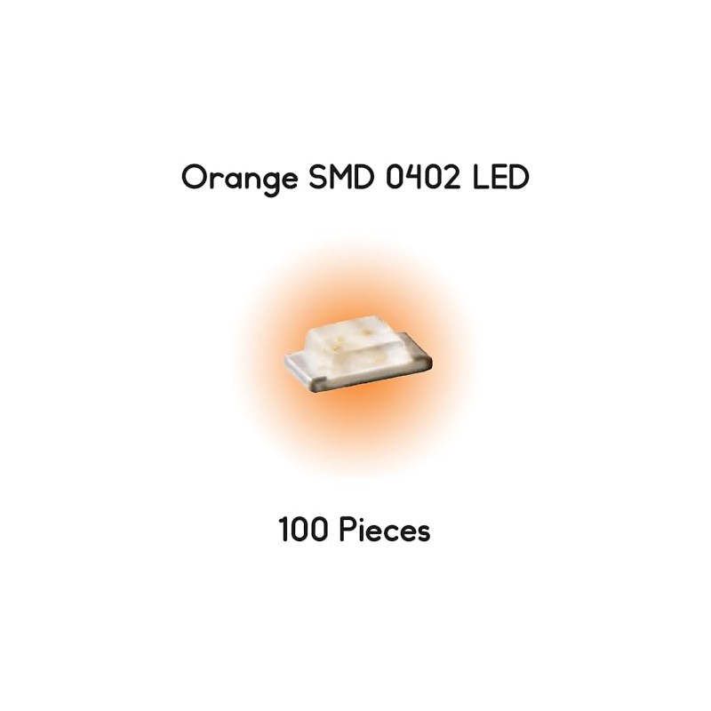 LED SMD 0402 Orange Pack of 100