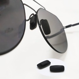 Sunglasses Nose Pads,BEHLINE 5 Pairs Soft Silicone Push-in Eyeglass Nose Piece,Comfort Nose Guards Anti-Slip Glasses Repair Kits Parts,Rectangular/Square 13mm (Black)