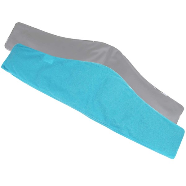 ICEWRAPS Funda para paquete de hielo para cuello extragrande Contour Cold Pack – Manga fría mantiene el paquete limpio y protegido de la piel, reutilizable, lavable – solo funda de tela azul