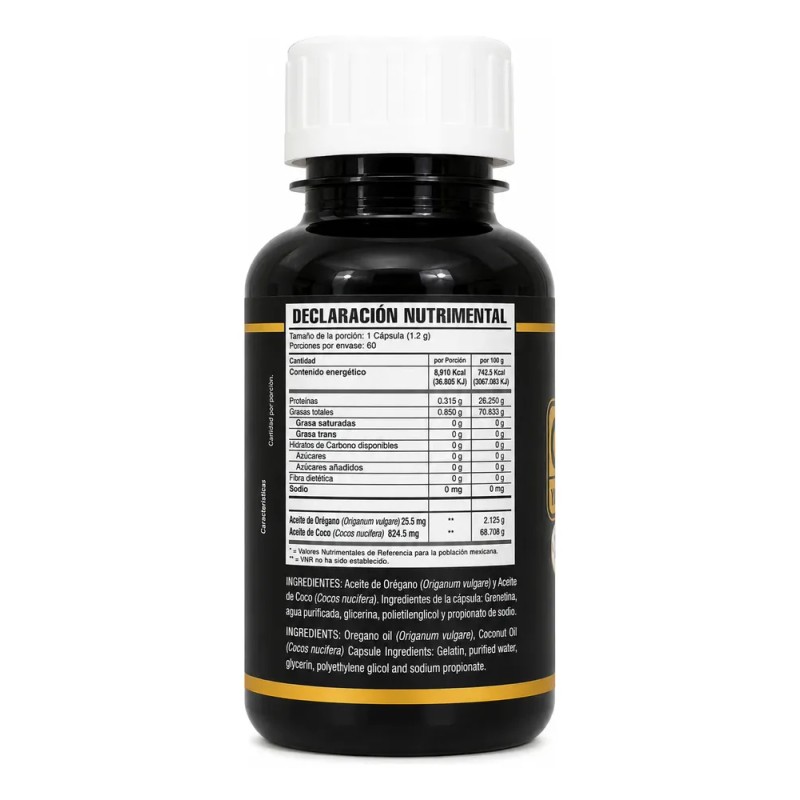 Godvit Aceite De Orégano Y Coco 60 Cápsulas 72g