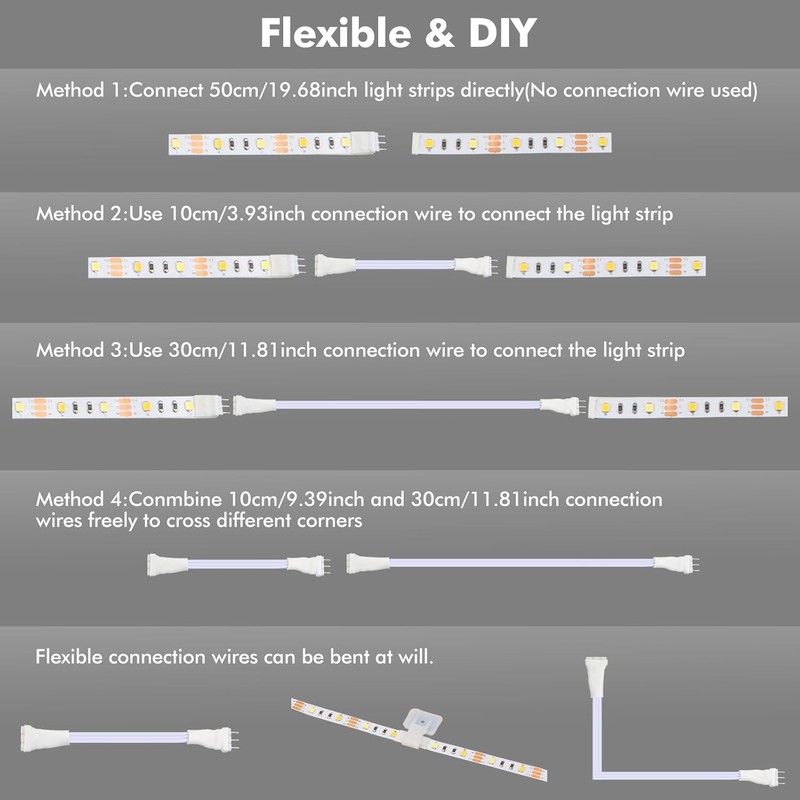 Kitchen LED Under-Unit Light, 6 x 50 cm, Warm White