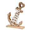 levandeo Anchor Sculpture Height 28 cm Silver Mango Wood Table
